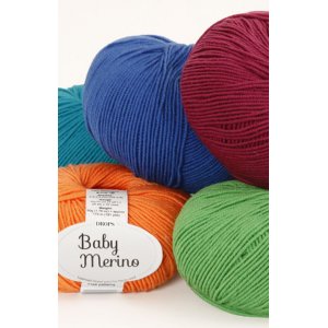 Drops Baby Merino fil - 50g (environ 40 choix de couleurs différentes) Drops Baby Merino fil - 50g (environ 40 choix de couleurs différentes)