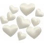 Coeurs en satin - blanc cass - 70 pcs