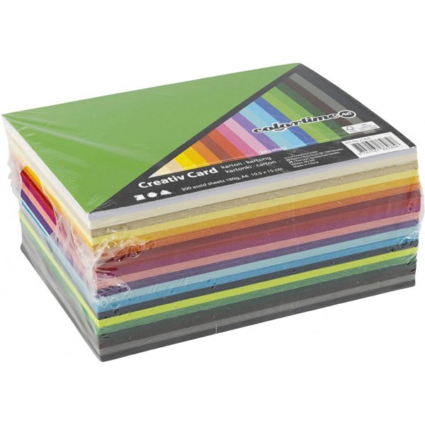 Carton Cratif - couleurs mlanges - A6 - 300 pcs