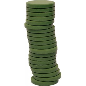 Rondelles de couleur ø 30 mm - vert foncé - 20 pcs Rondelles de couleur ø 30 mm - vert foncé - 20 pcs