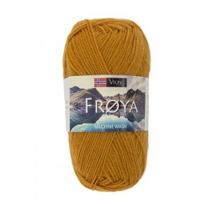 Fil Viking Fröya 50g - Jaune moutarde (218) Fil Viking Fröya 50g - Jaune moutarde (218)