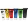 Peinture scolaire - Acrylique - couleurs standards - brillante - 6 x 20 ml