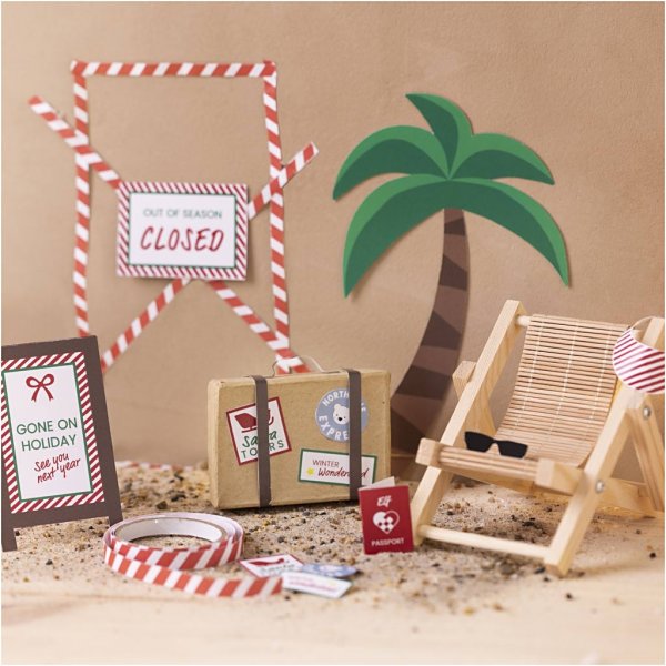 Mini Kit DIY Porte du Père Noël - En vacances Mini Kit DIY Porte du Père Noël - En vacances