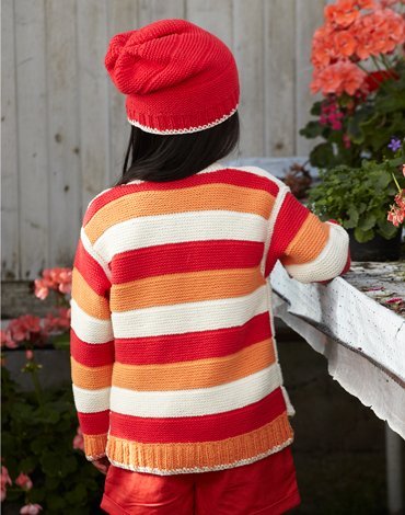 Patron tricot - Cardigan (5 boutons) et bonnet