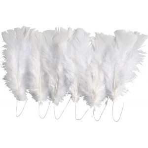 Vers le bas sur fil d'acier - blanc - 18 x 3 pcs Vers le bas sur fil d'acier - blanc - 18 x 3 pcs
