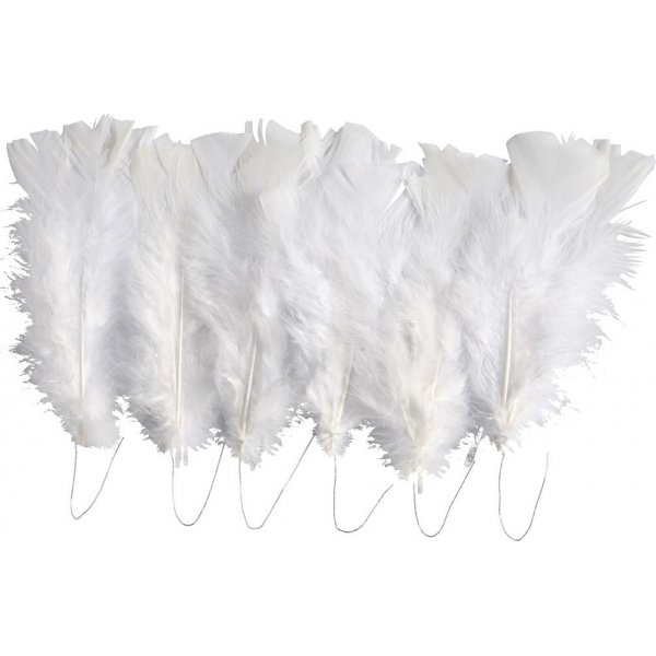 Vers le bas sur fil d'acier - blanc - 18 x 3 pcs