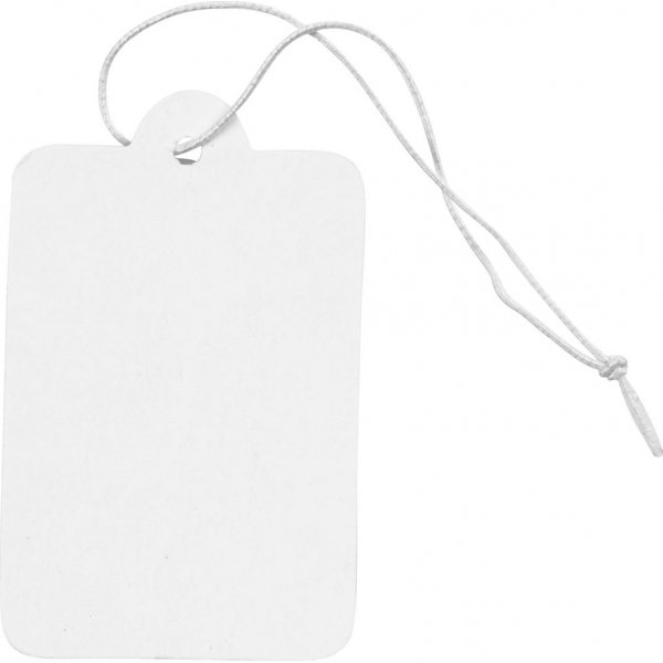 Etiquettes en carton fort - 25 x 40 mm - blanc - 100 pcs