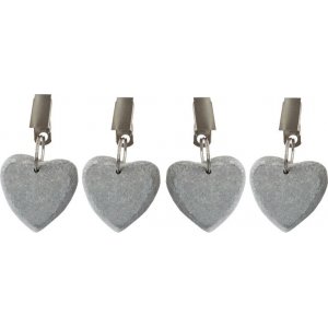Lest en tissu Coeur gris, paquet de 4 Lest en tissu Coeur gris, paquet de 4