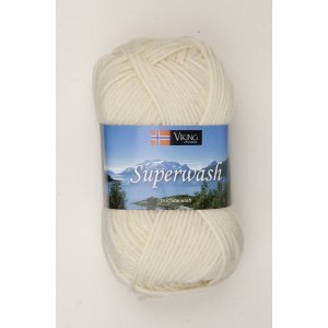 Fil Viking Superwash 50g - Blanc naturel (102) Fil Viking Superwash 50g - Blanc naturel (102)
