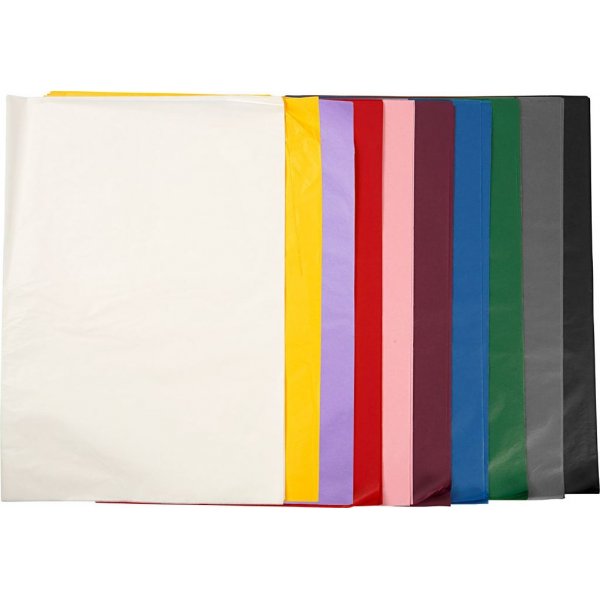 Papier de soie - 50 x 70 cm - 17 g - 10 x 25 feuilles