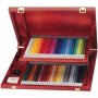 Crayons de couleur Carbothello Boîte en bois - paquet de 60