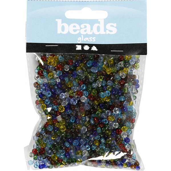 Perles de rocaille - Transparent brillant - 130 g