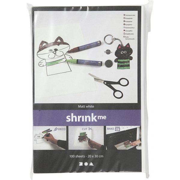 Feuille plastique rtractable - Blanc mat - 100 feuilles