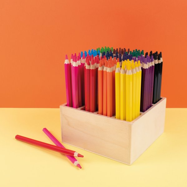 Pot  crayons en bois - 12 compartiments