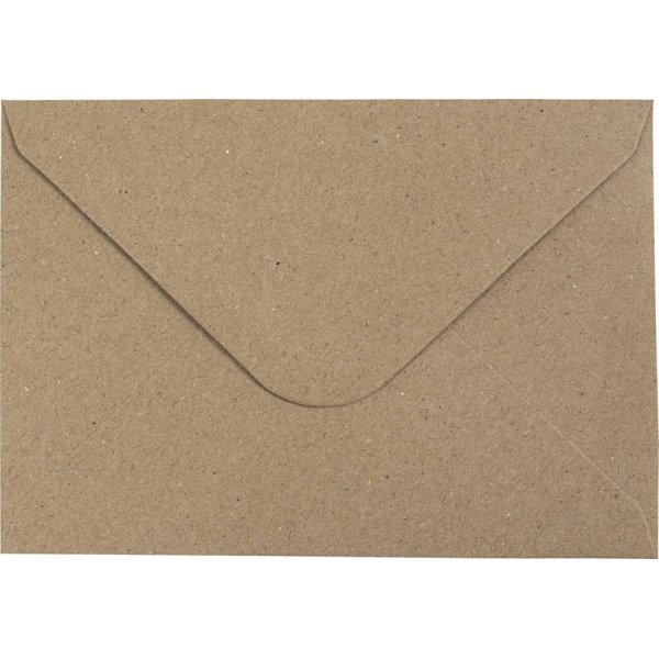 Enveloppe recycle - naturel - 11,5 x 16 cm - 50 pcs
