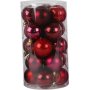 Boules de sapin de Nol - harmonie rouge - 6 cm - 20 pcs