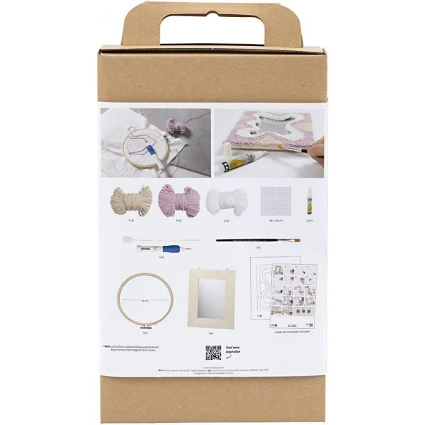 Kit DIY Punch Needle, couleurs pastel, Miroir