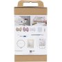 Kit DIY Punch Needle, couleurs pastel, Miroir
