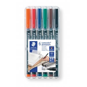 OH Pen Lumocolor Permanent 1 mm - 6 stylos OH Pen Lumocolor Permanent 1 mm - 6 stylos