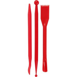 Bâtons de modelage - rouge - 3 pcs Bâtons de modelage - rouge - 3 pcs