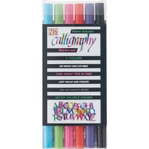 Stylo calligraphie ZIG TC-3100 - 6 couleurs Stylo calligraphie ZIG TC-3100 - 6 couleurs
