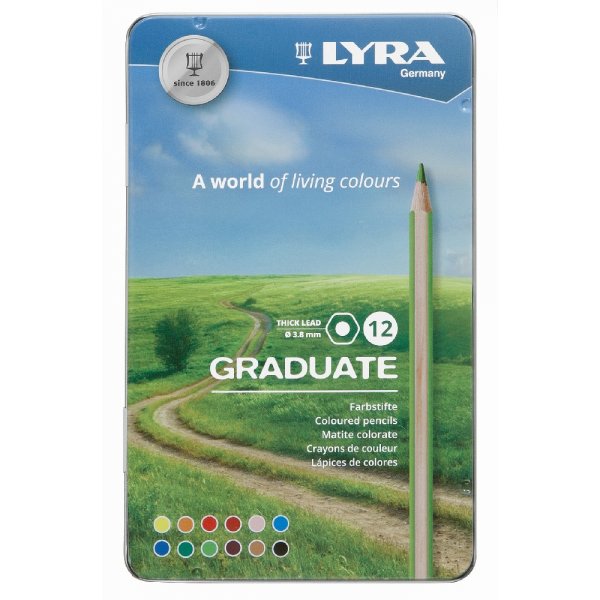 Crayons de couleur Lyra Graduate - paquet de 12