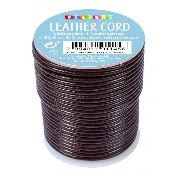 Cordon en cuir 22,5 m marron Cordon en cuir 22,5 m marron