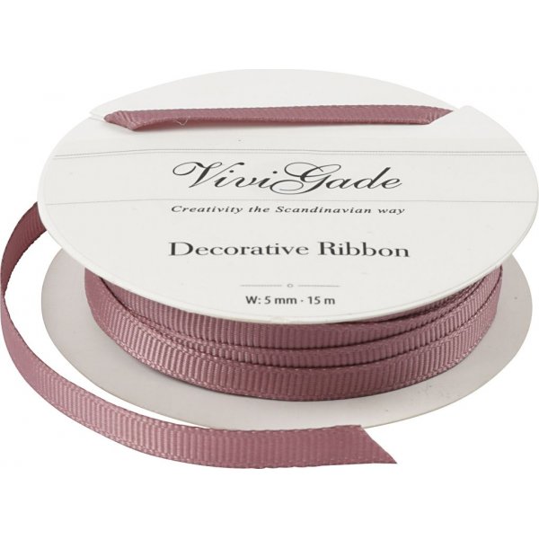 Ruban gros grain - rose - 15 m