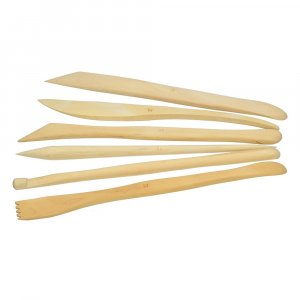 Set d'outils de modelage bois 20 cm - 6 pièces Set d'outils de modelage bois 20 cm - 6 pièces