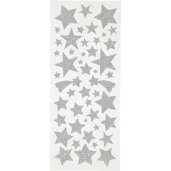 Autocollants paillets - argent - toiles - 2 feuilles