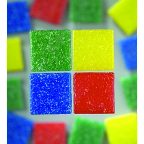 MosaixPro - mosaque de verre 10 x 10 mm - couleurs mlanges 1 000 g ~ 1 500 pcs.