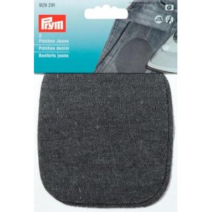 Patchs Team denim noir 11x10cm 1 paire Patchs Team denim noir 11x10cm 1 paire