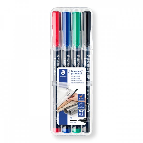 OH Pen Lumocolor Permanent 1 mm - 4 stylos