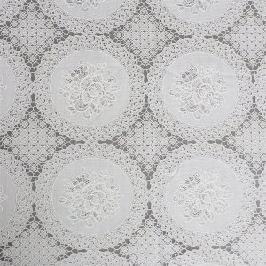 Toile cirée PVC Dentelle Ronde - Rose blanc Toile cirée PVC Dentelle Ronde - Rose blanc