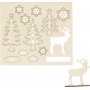 Figurines en bois  faire soi-mme - fort avec cerf