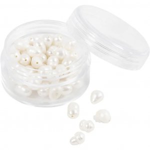 Perles d'eau douce 55 pièces - Blanc nacré Perles d'eau douce 55 pièces - Blanc nacré