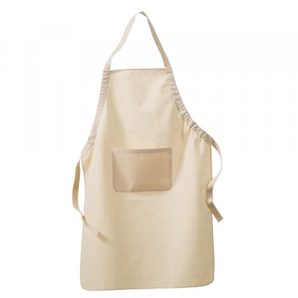 Tablier en coton avec poche 60x90 cm - naturel