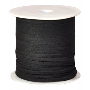 Cordon plat noir 3x2 mm - 50 m Cordon plat noir 3x2 mm - 50 m