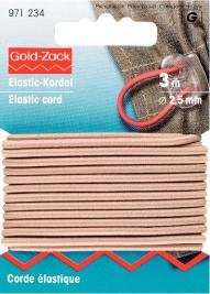 Cordon élastique 2,5mm beige 3m Cordon élastique 2,5mm beige 3m