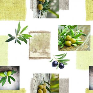Toile cirée PVC Olives Toile cirée PVC Olives