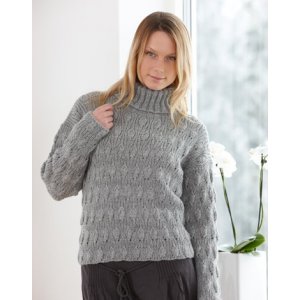 Patron tricot - Pull femme avec motif élastique Patron tricot - Pull femme avec motif élastique