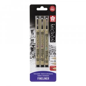 Fineliner Pigma Micron Set - 3 stylos (05, 08, PN) Fineliner Pigma Micron Set - 3 stylos (05, 08, PN)