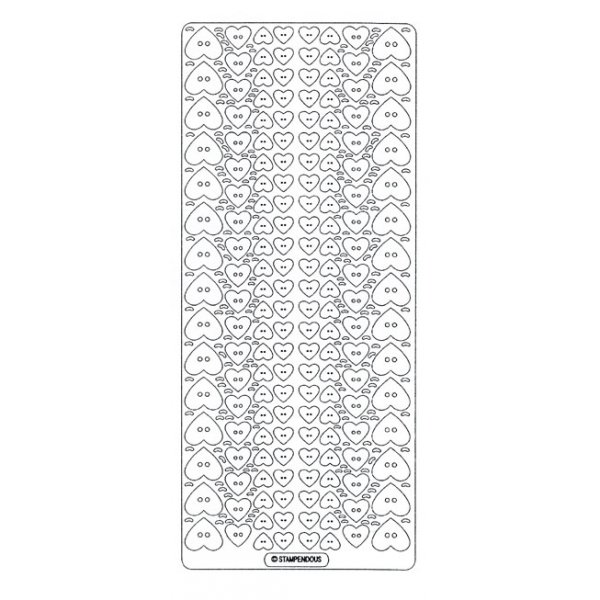 Peel off's - Bouton coeurs