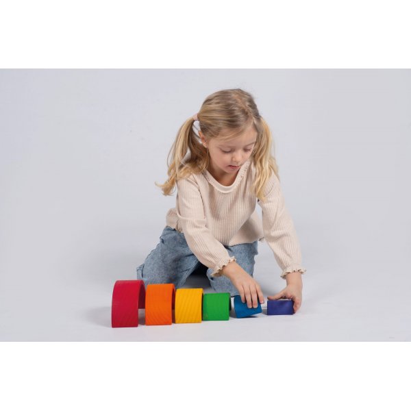 Arc-en-ciel en bois 6 parties Arc-en-ciel en bois 6 parties