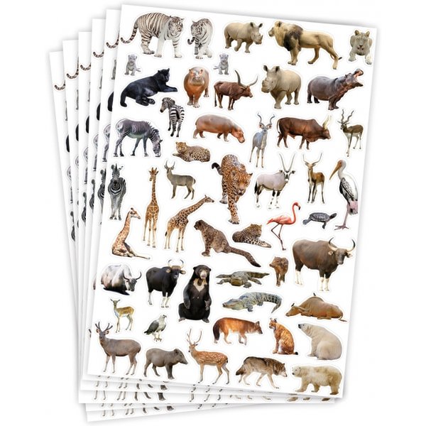 Autocollants animaux sauvages - 300 pcs