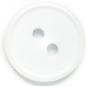 Bouton Rond 2 trous 11 mm 8pcs - Blanc Bouton Rond 2 trous 11 mm 8pcs - Blanc