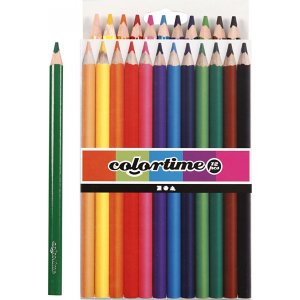 Crayons de couleur Colortime - couleurs mélangées - JUMBO - 12 pcs Crayons de couleur Colortime - couleurs mélangées - JUMBO - 12 pcs