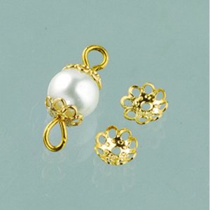 Attaches perles ø 6 mm - plaquées or 30 pcs. Attaches perles ø 6 mm - plaquées or 30 pcs.