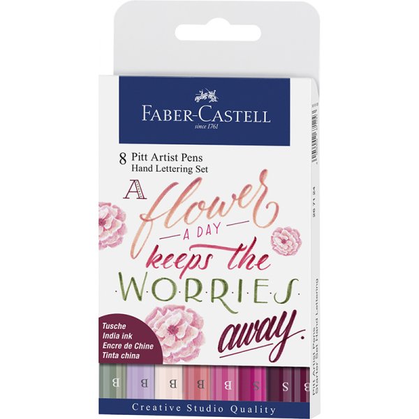 Stylo  dessin - Faber-Castell Pitt Artist - Lettrage  la main - 8 stylos
