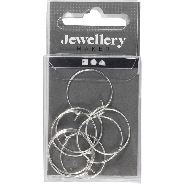 Créoles - plaqué argent - 8 pcs Créoles - plaqué argent - 8 pcs